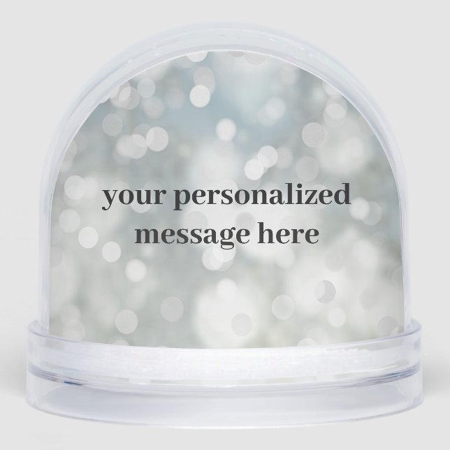 Personalised Sparkle Photo Snow Globe (Front)
