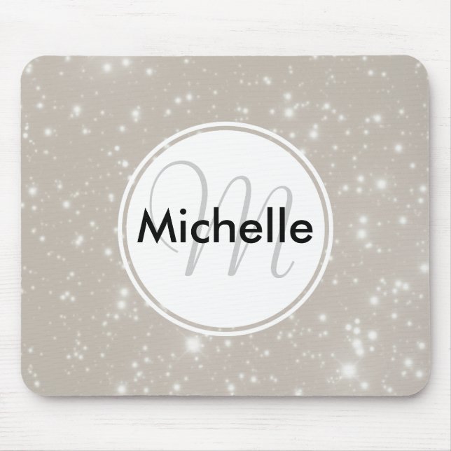 Personalised Sparkles in the Night Sky Mouse Pad (Front)