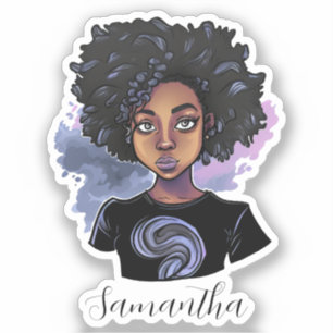 Personalised Sparkling African American Woman