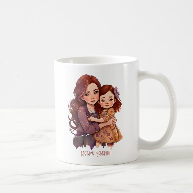 Personalised Sparkly Mother and Daughter Coffee Mug (Right)