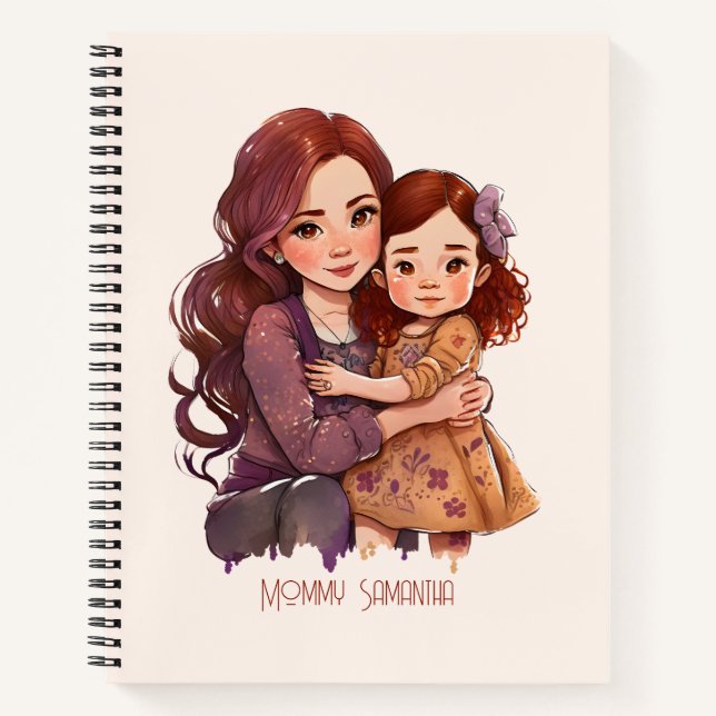 Personalised Sparkly Mother and Daughter Notebook (Front)