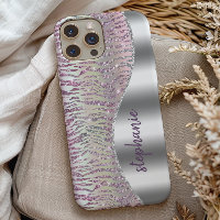 Personalised Sparkly Pink Diamond Tiger Stripes