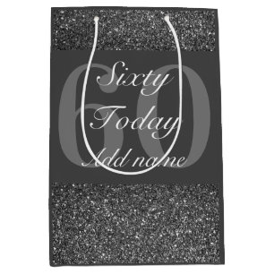 Personalised special birthday gift bag 60th