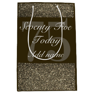 Personalised special birthday gift bag 75th