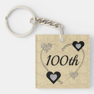 Personalised special birthday key ring 100th
