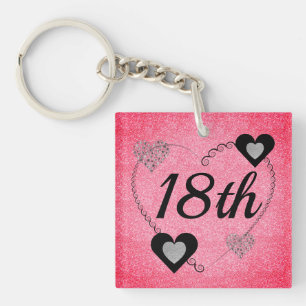 Personalised special birthday key ring 18th
