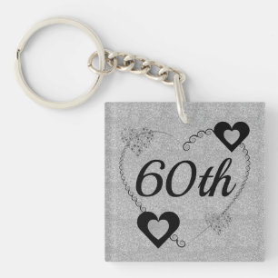 Personalised special birthday key ring 60th
