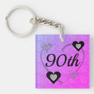 Personalised special birthday key ring 90th