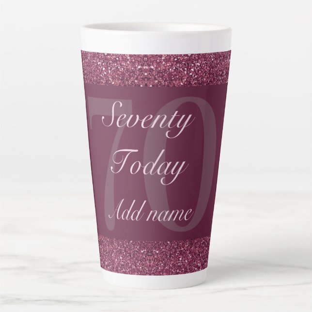 personalised special birthday mug gift 70th (Front)