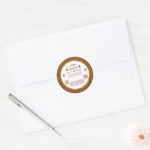 Personalised Special Delivery North Pole Santa Classic Round Sticker