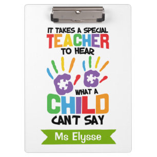 Personalised Special Education Teacher Clipboards