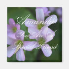 Personalised Special Friend Purple Flowers