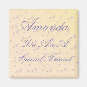 Personalised Special Friend Purple Magic Magnet