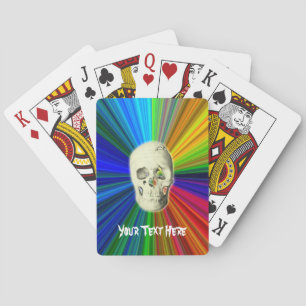 Personalised Spectrum and Skull Playing Cards