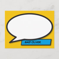 Personalised Speech Bubble Fun Comic Book