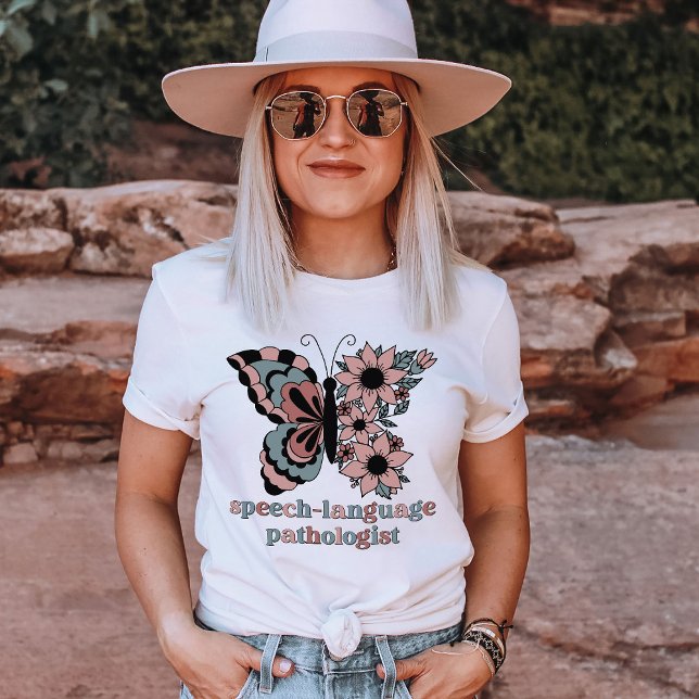 Personalised Speech-Language Pathologist Butterfly T-Shirt (Creator Uploaded)