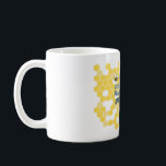 Personalised Spelling Bee Mug<br><div class="desc">Personalise a gift for your production of the 25th...  Spelling Bee. Featuring a yellow honeycomb pattern and cheerful bees buzzing by.</div>