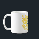 Personalised Spelling Bee Mug<br><div class="desc">Personalise a gift for your production of the 25th...  Spelling Bee. Featuring a yellow honeycomb pattern and cheerful bees buzzing by.</div>