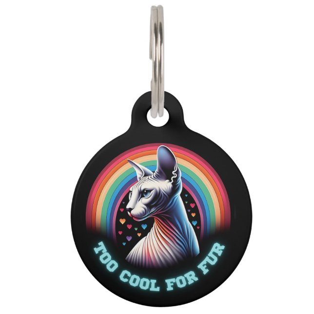 Personalised Sphynx Cat ID Tag (Front)