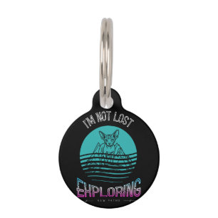Personalised Sphynx Cat 'Not Lost Exploring' Funny Pet Tag