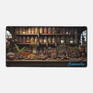 Personalised Spice Shop Counter Desk Mat
