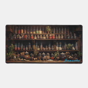 Personalised Spice Shop Counter Desk Mat