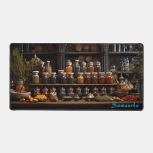 Personalised Spice Shop Counter Desk Mat