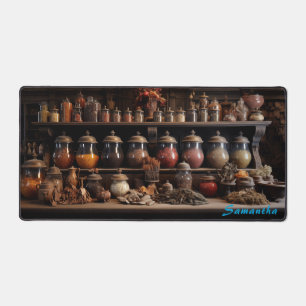 Personalised Spice Shop Counter Desk Mat