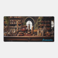 Personalised Spice Shop Counter Desk Mat