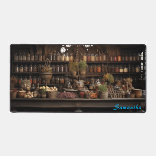 Personalised Spice Shop Counter Desk Mat