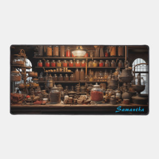 Personalised Spice Shop Counter Desk Mat