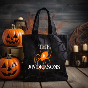 Personalised Spider Web with Family Name Tote Bag