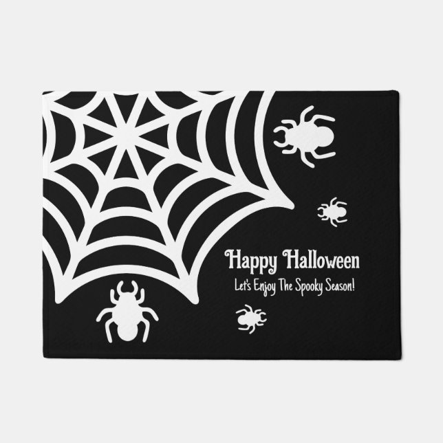 Personalised Spiderweb Halloween Doormat (Front)