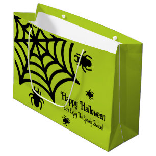 Personalised Spiderweb Halloween Large Gift Bag
