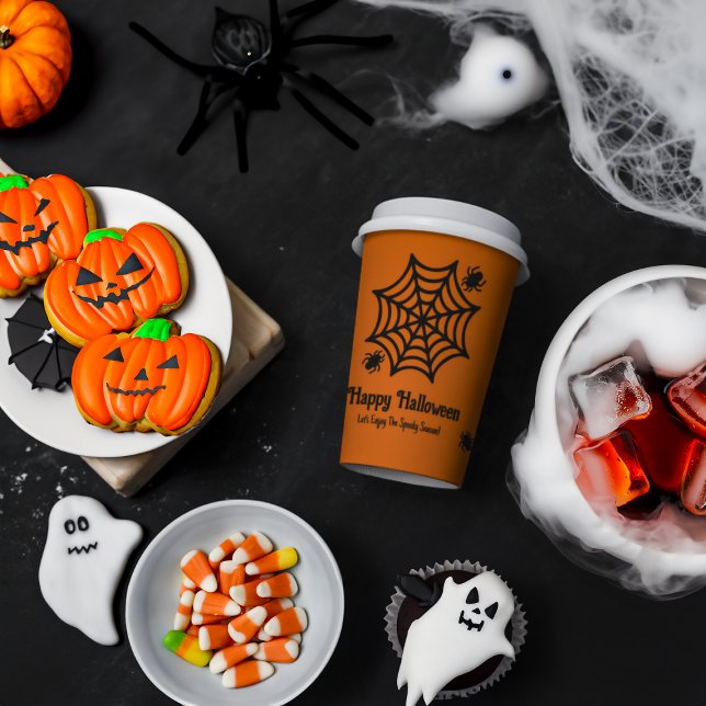 Personalised Spiderweb Halloween Paper Cups (Creator Uploaded)