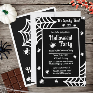 Personalised Spiderweb Halloween Party Invitation