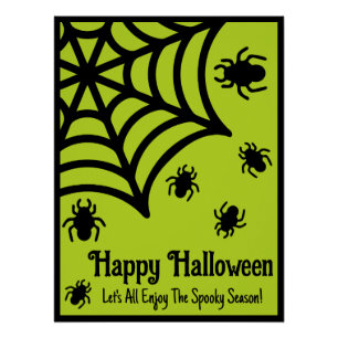 Personalised Spiderweb Halloween Poster