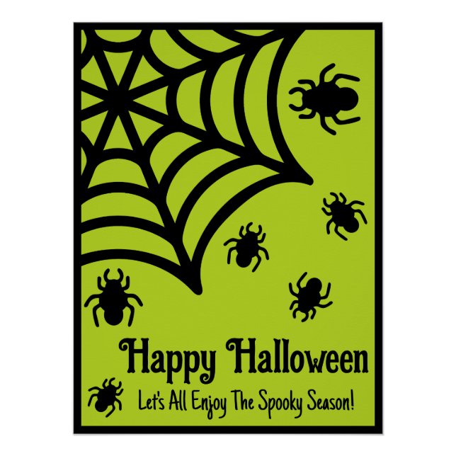 Personalised Spiderweb Halloween Poster (Front)