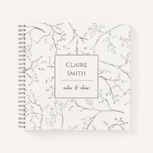 Personalised Spiral Notebook Branch Pattern