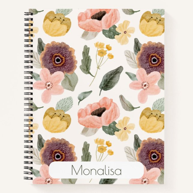 Personalised Spiral Notebook – Kids School Noteboo (Front)