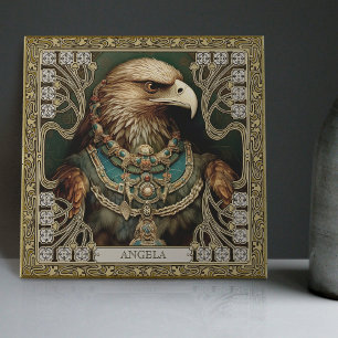 Personalised Spirit Eagle Tribal Altarpiece Ceramic Tile