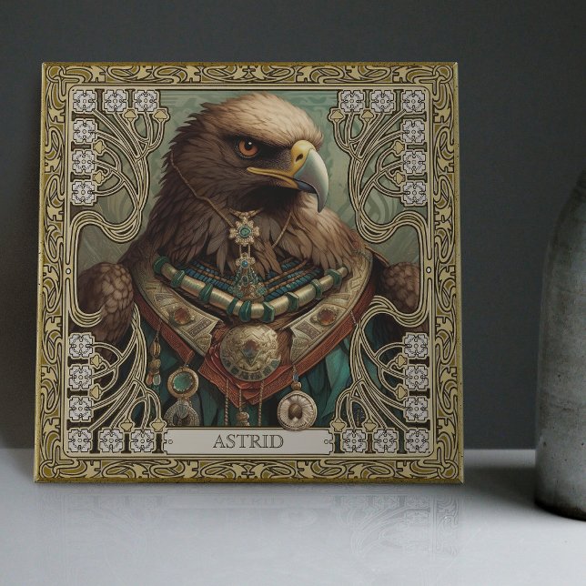 Personalised Spirit Eagle Tribal Altarpiece Ceramic Tile (Creator Uploaded)