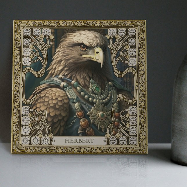 Personalised Spirit Eagle Tribal Altarpiece Ceramic Tile (Creator Uploaded)