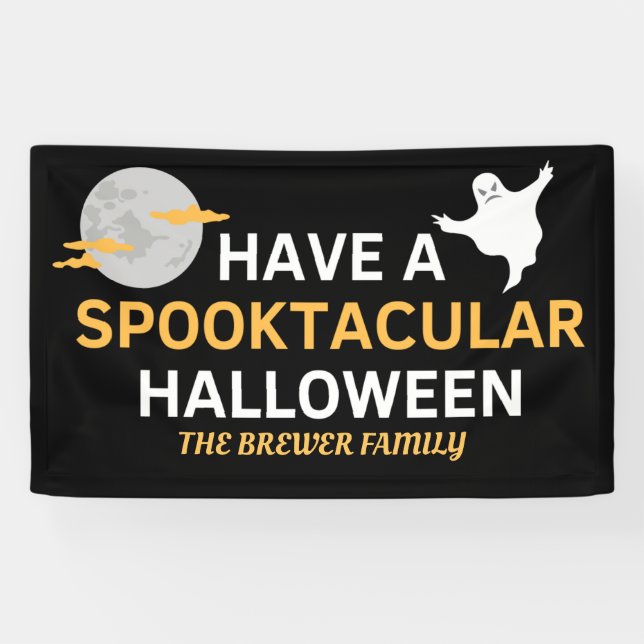 Personalised Spooktacular Halloween Banner (Horizontal)