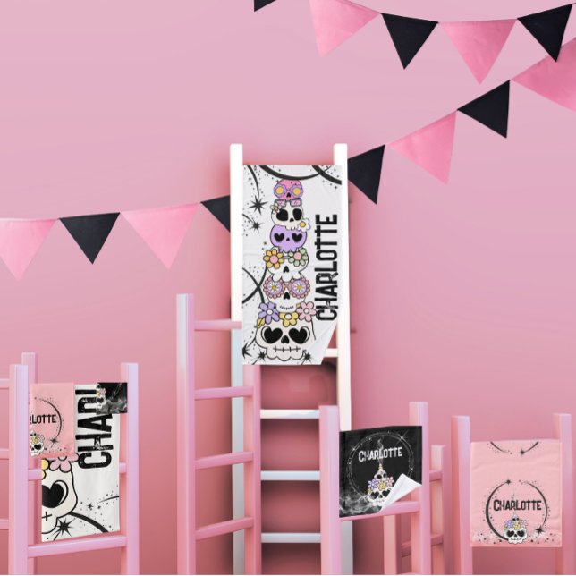 Personalised Spooky Cute Skull Halloween Towel Set (Creator Uploaded)