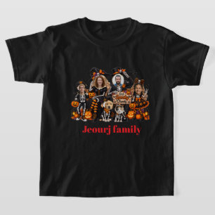 Personalised Spooky Family Halloween T-Shirt Cus