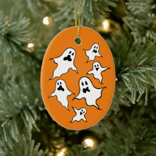 Personalised Spooky Halloween Ghosts Tree Ornament
