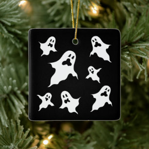 Personalised Spooky Halloween Ghosts Tree Ornament