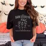 Personalised Spooky Halloween Group Birthday Party T-Shirt<br><div class="desc">Make your October birthday unforgettable with our Personalised Spooky Halloween Group Birthday Party T-Shirt! Featuring a festive design of dancing skeletons, this shirt is perfect for anyone who loves the spooky season. Personalise each shirt with the birthday person's age and your group's name to create a unique and cohesive look...</div>
