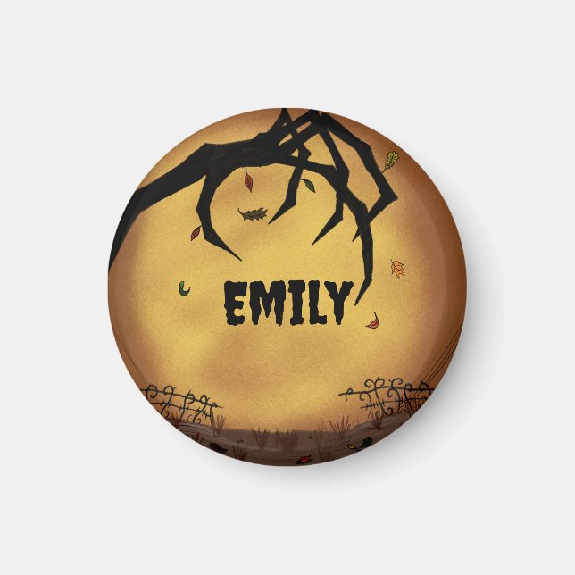 Personalised Spooky Hand Emo Magnet (Front)